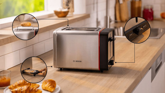 Bosch Φρυγανιέρα 2 Θέσεων 970W Inox