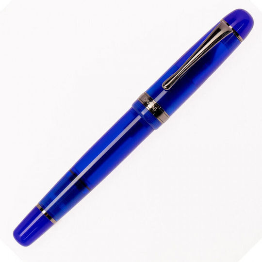 Opus 88 Jazz Transparent Blue Writing Pen Broad Blue made of Steel with Blue Ink