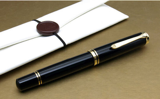 Pelikan Souveran Подредба Писалка Широка Черна с Черно Мастило