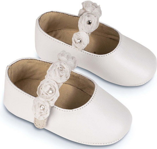 Babywalker Бебешки Кожени Помпи За Момичета Бели