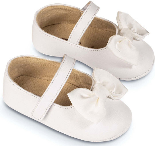 Babywalker Christening Leather Soft Sole White Pumps