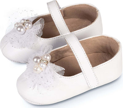 Babywalker White Baptism Leather Pumps