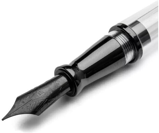 Pineider Füllfederhalter Mittel Transparente mit Schwarz Tintenfarbe