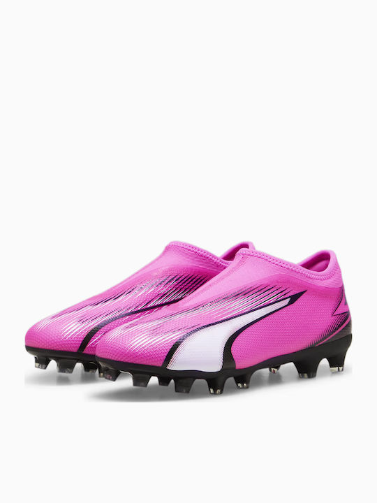 Ultra Match Ll Fg Ag Jr Kids Molded Soccer Shoes without Laces Pink
