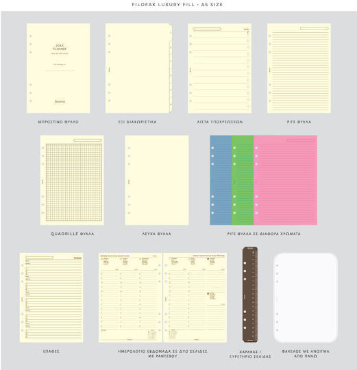 Filofax Notizbuch A5 mit leeren Seiten