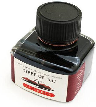 Jacques Herbin Replacement Ink for Pen is packaged in a beautiful bottle with a special position to hold the pen horizontally These bottles are called 30ml