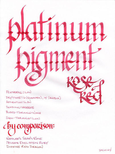 Platinum Replacement Ink for Pen Pink 60ml