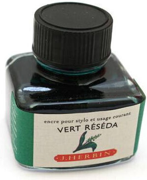 Jacques Herbin Replacement Ink for Pen is packaged in a beautiful bottle with a special position to hold the pen horizontally These bottles are called 30ml