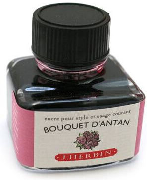 Jacques Herbin Replacement Ink for Pen is packaged in a beautiful bottle with a special position to hold the pen horizontally These bottles are called 30ml