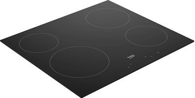 Beko HIC 64400 E Autonomous Cooktop with Ceramic Burners and Locking Function 58x51cm