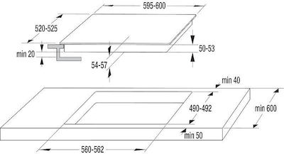 Gorenje CT43SC Κεραμική Εστία Αυτόνομη 59.5x52cm