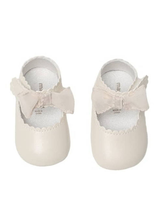 Mayoral Kids Ballerinas with Hoop & Loop Closure White