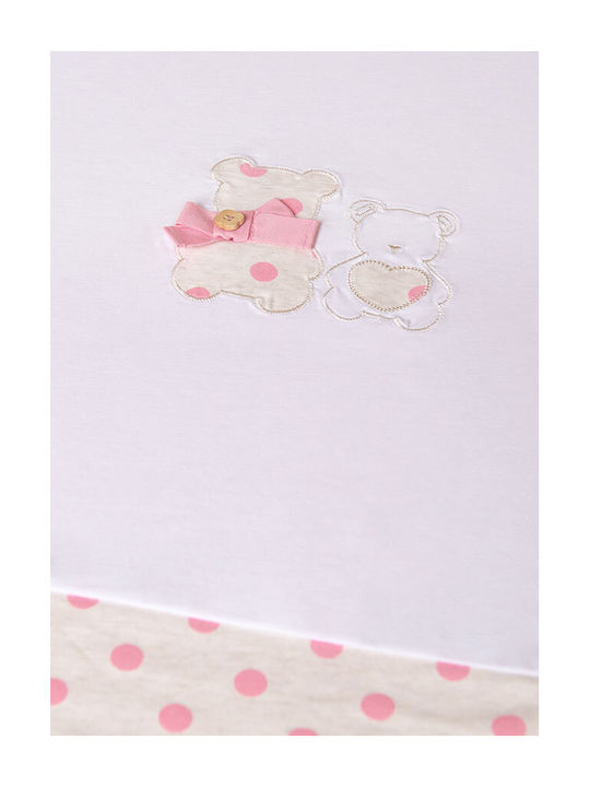 Mayoral Blanket Nursery Swaddling Blankets Waffle Pink with Animal Salmon 92x82cm