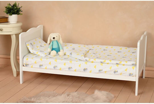 Qmini Baby-Bettlaken Für Krippe Baumwolle Alb 120x60cm