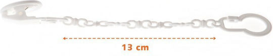 Minut Baby Lanț Accesorii pentru suzete din plastic Alb
