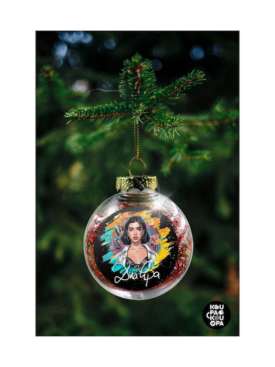 Dua Lipa Weihnachtshänger Kugel Ornament Plastik Durchsichtig 8cm