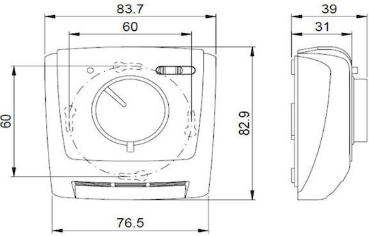 Orbis Analog Thermostat Raum