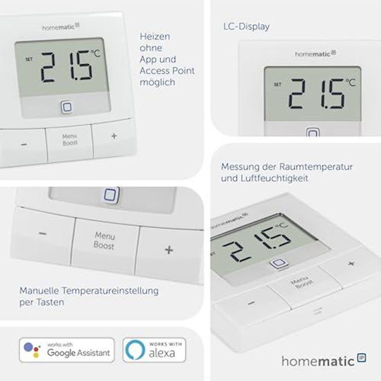 HomeMatic 154666A0 Ψηφιακός Θερμοστάτης Χώρου