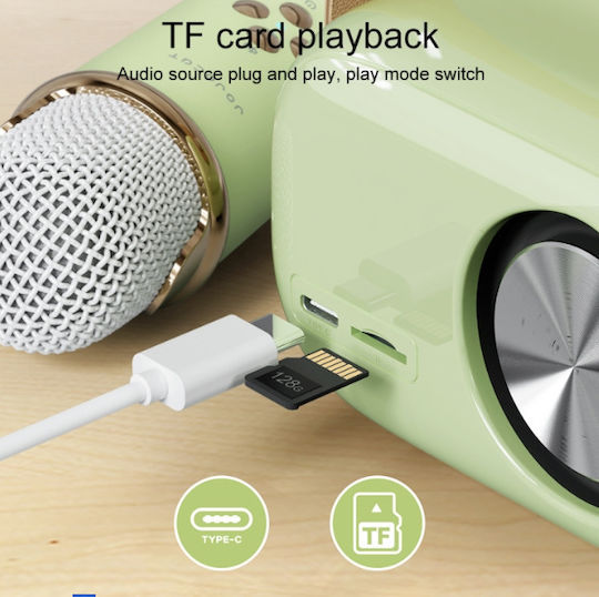 Ηχείο Karaoke με Ασύρματο Μικρόφωνο C20 Plus 5239546239586 Πράσινο