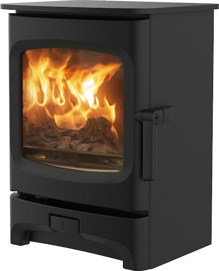 Charnwood Aire 3 Low Stand Keramik Holzofen Luftheizung 3.7kW Schwarz