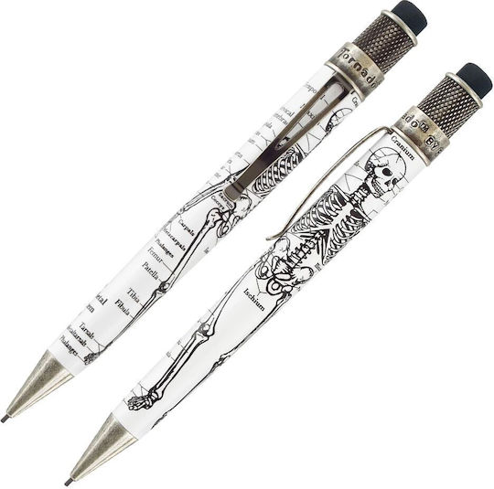 Retro 51 Creion mecanic de desen Metalic cu Radiera 1buc Gri