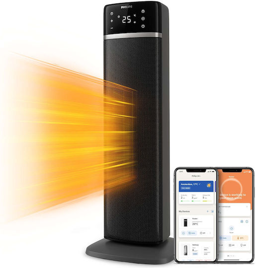 Philips Home Ceramic Fan Heater Room Floor Black 2000W