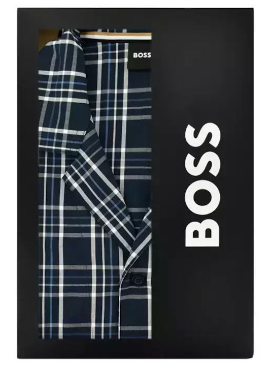 Hugo Boss De iarnă Pijama de bărbați Albastru