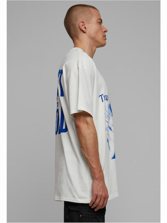 Mister Tee Me Against World Oversize T-shirt Λευκό Βαμβακερό