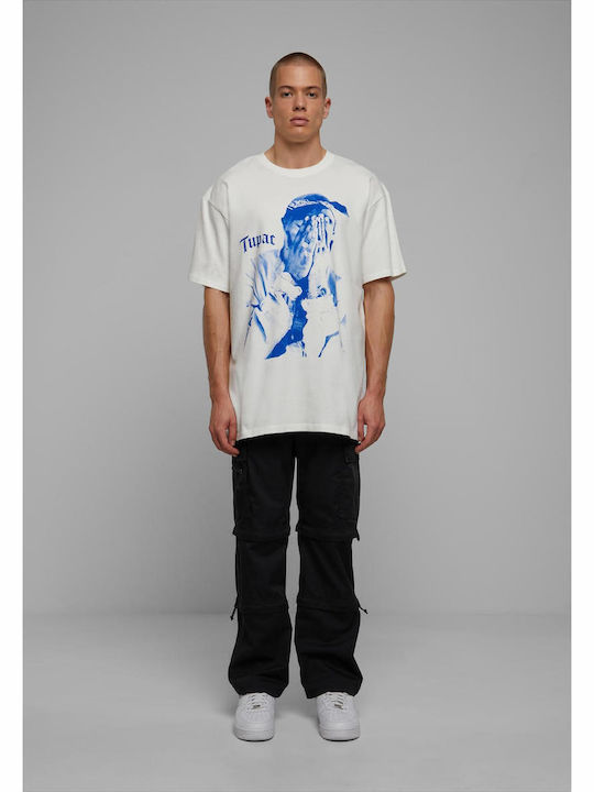 Mister Tee Me Against World Oversize T-shirt Λευκό Βαμβακερό