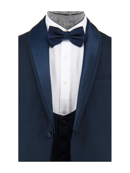 Men's Suit with Vest Navy Blue