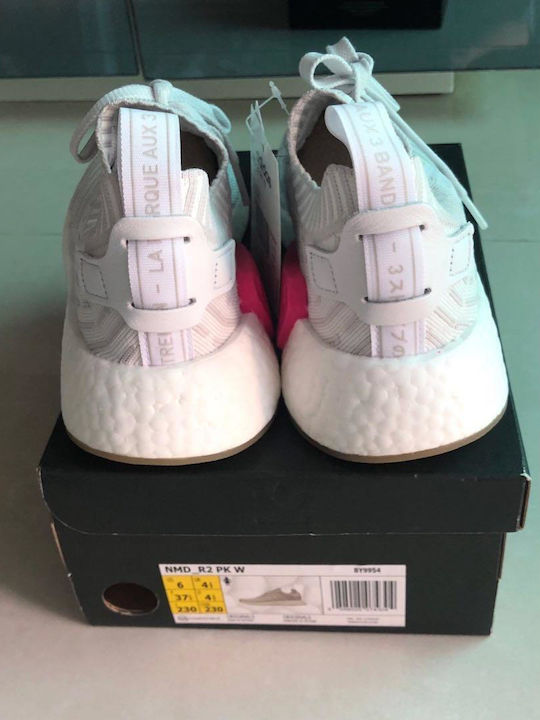 NMD_R2 Primeknit Γυναικεία Sneakers Λευκά