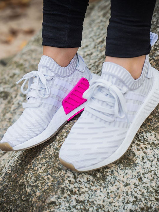 NMD_R2 Primeknit Γυναικεία Sneakers Λευκά