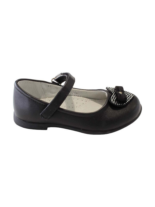 Oscal Kids Ballerinas 02191 with Hoop & Loop Closure Black