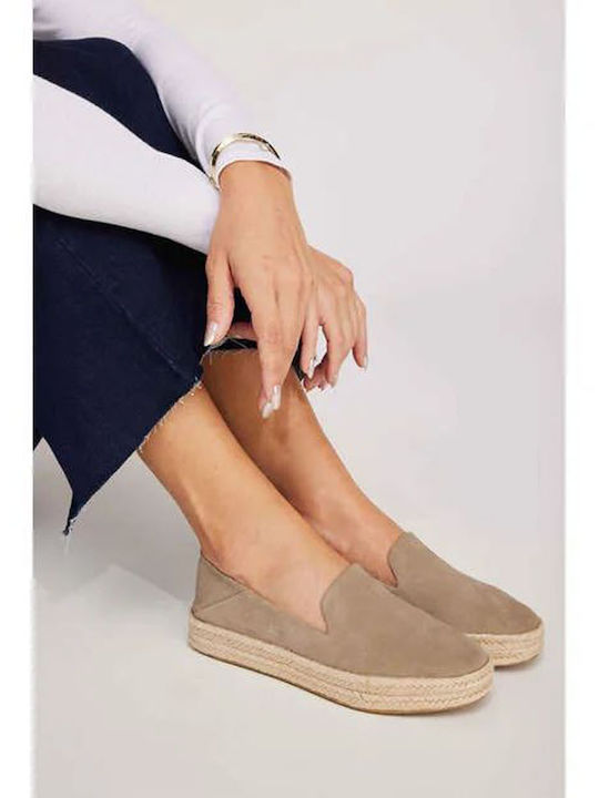Carolina Women's Suede Espadrilles Beige