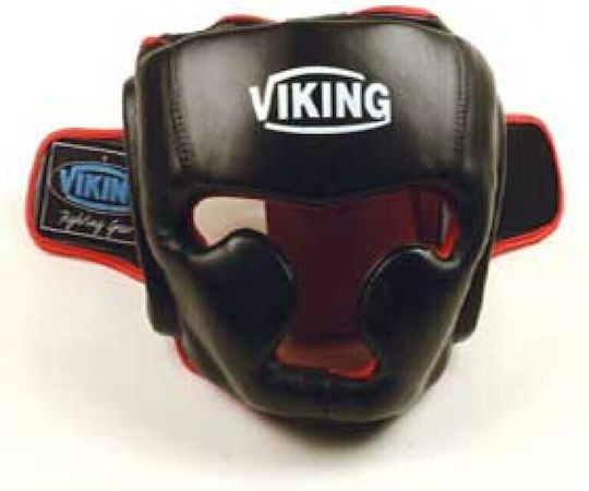 Viking Căști de box Adulți Față întreagă din piele sintetică Negru
