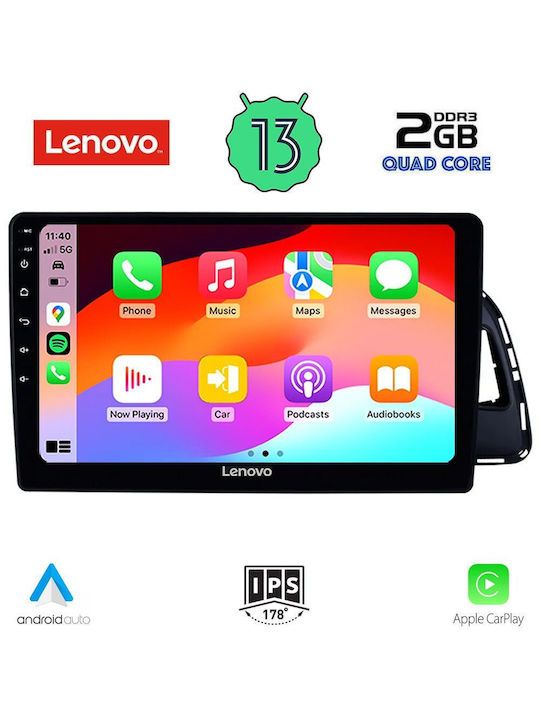 Lenovo Car-Audiosystem für Audi Q5 2010-2018 (Bluetooth/USB/AUX/WiFi/GPS/Apple-Carplay/Android-Auto) mit Touchscreen 10"