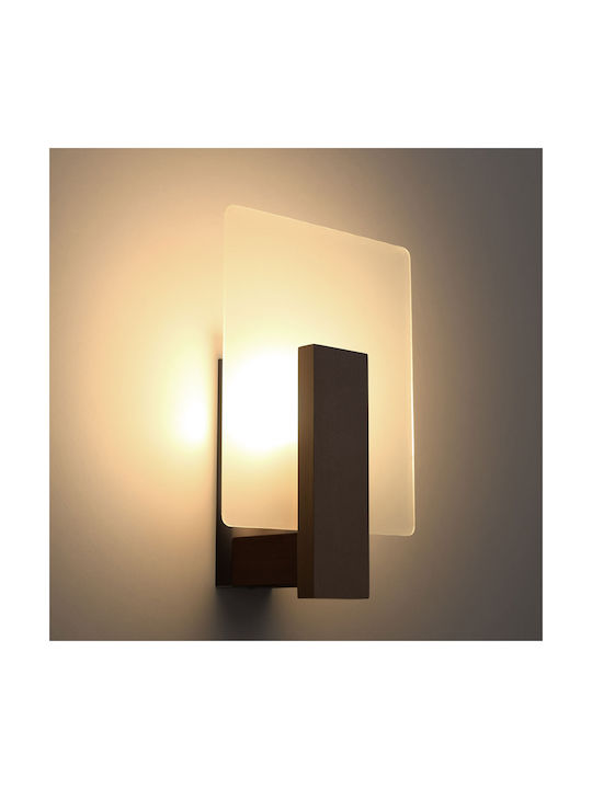 Sollux Lappo Φωτιστικό Τοίχου Καφέ 14x15.5x14εκ.