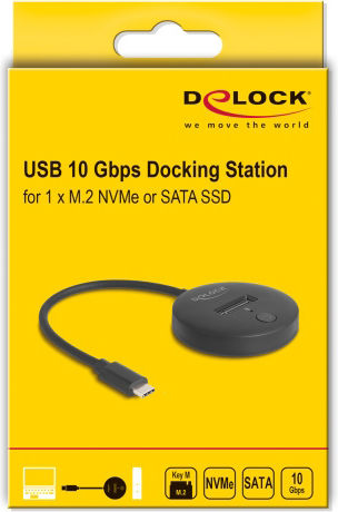 DeLock Docking Station Σκληρών Δίσκων PCIe/SATA M.2 (2230)" / M.2 (2242)" / M.2 (2260)" / M.2 (2280)" με σύνδεση USB-C (64254)