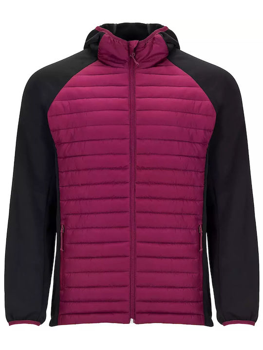 Roly Herren Winter Jacke Lässig Burgundy