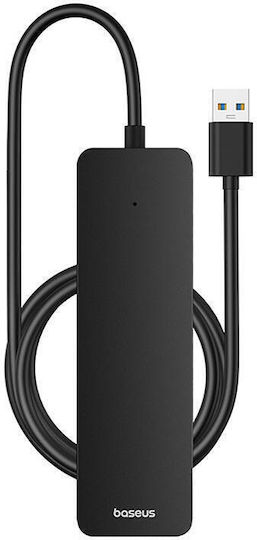 Baseus Ultrajoy Series USB 3.0 Хъб 4 порта с връзка USB-A Черен