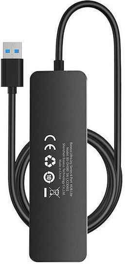 Baseus Ultrajoy Series USB 3.0 Хъб 4 порта с връзка USB-A Черен