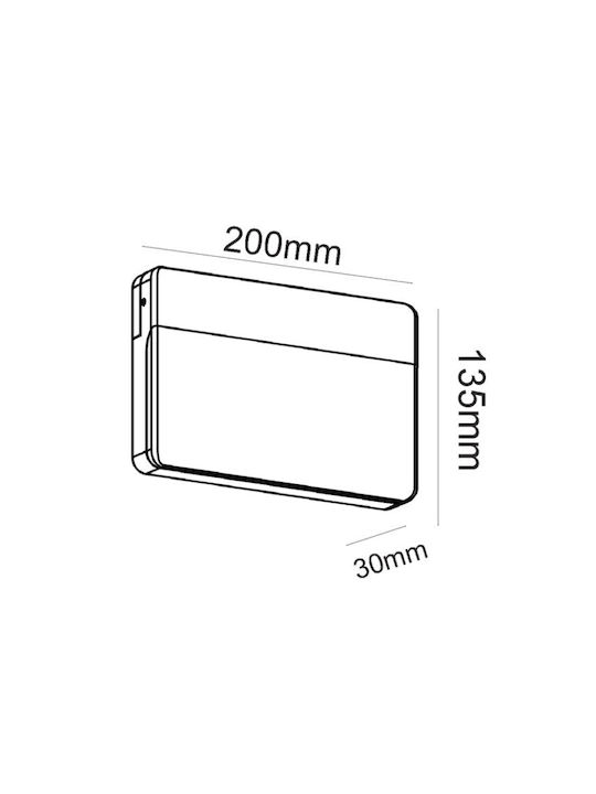 Επιτοίχιο Εξωτερικό Φωτιστικό LED IP65 13W