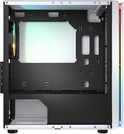 Cougar Purity RGB Геймърско бюро Мини кула Компютърна кутия със страничен прозорец Бял