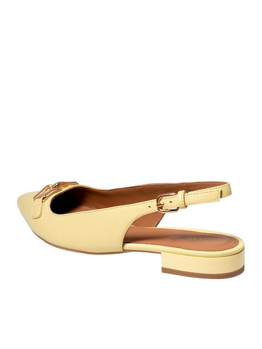 Charyssa Damen Ballerinas Spitz zulaufend in Gelb Farbe