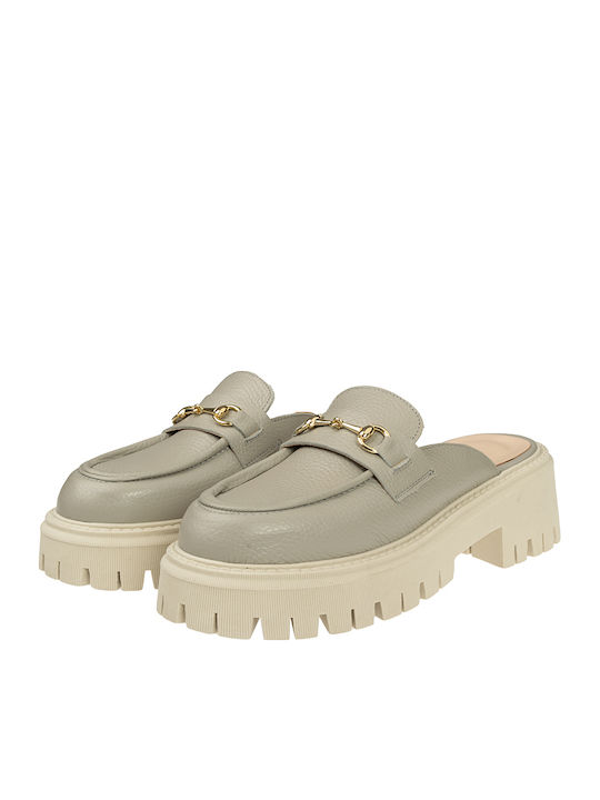 Flat Mules σε Γκρι Χρώμα
