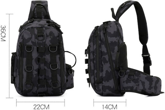 Ανθεκτικο Molle Σακιδιο Στεγανός Σάκος Πλάτης 15lt Μαύρος