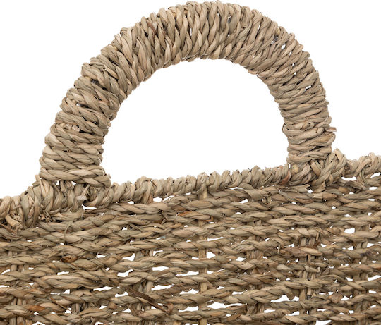 A-s Καλάθι Αποθήκευσης Ψάθινο Μπεζ 37x14x40cm