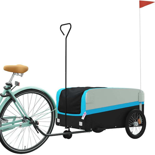 Vidaxl Bicycle Trailer Black Blue 45kg Iron