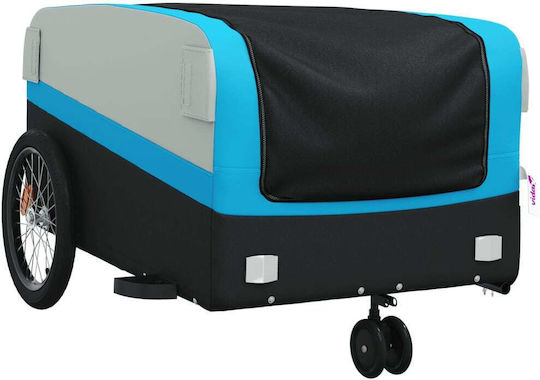 Vidaxl Bicycle Trailer Black Blue 45kg Iron