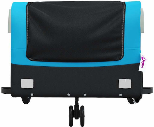 Vidaxl Bicycle Trailer Black Blue 45kg Iron